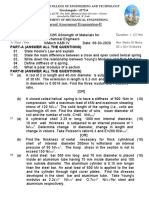 Internal Assessment Examination-II: Part-A (Answer All The Questions)