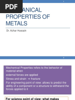 Mechanical Properties of Metals: Dr. Azhar Hussain