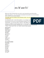 Minimal Pairs And: S Tands T