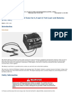 Use of 4C4911 Battery Load Tester For 6, 8 and 12 Volt Lead Acid Batteries (0785, 1401)