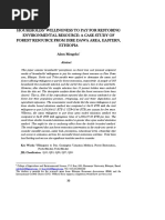 Households Willingness To Pay For Restoring Environmental Resource: A Case Study of Forest Resource From Dire Dawa Area, Eastern, Ethiopia