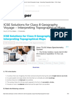 ICSE Solutions For Class 8 Geography Voyage - Interpreting Topographical Maps - A Plus Topper