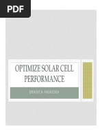 Optimize Solar Cell Performance: Dragicavasileska