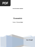 Économétrie - Cours Et Travaux Dirigés