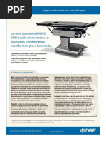 Mesa de Cirugia Amsco 2080 Catalogo