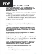 Cómo Calcular La Tasa de Interés