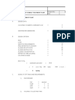 Sizing of Sewage Treatment Plant