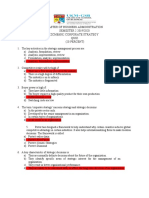 Master of Business Administration SEMESTER 2 2019/2020 Zcme6082 Corporate Strategy Quiz (20 PERCENT)