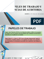 Papeles de Trabajo y Evidencias de Auditoria