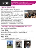 Master 1 Ua: Urbanisme Et Aménagement: Objectifs de La Formation