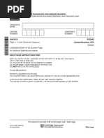 Cambridge International Advanced Subsidiary and Advanced Level