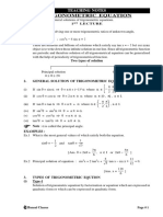 Trigonometric Equation: Teaching Notes