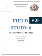 Field Study 6: On A Becoming A Teacher