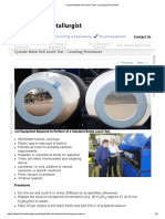 Cyanide Bottle Roll Leach Test - Leaching Procedures