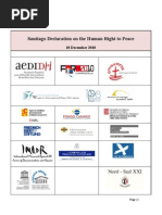 Santiago Declaration On The Human Right To Peace