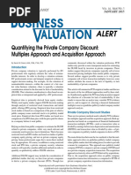 Quantifying The Private Company Discount: Multiples Approach and Acquisition Approach