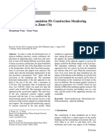 Analysis of Deep Foundation Pit Construction Monitoring in A Metro Station in Jinan City