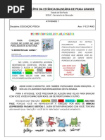 Ativ 07 - 1º e 2º Ano - Fund - Educação Física