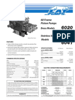 60 Frame Piston Pumps: Brass Models Stainless Steel Models