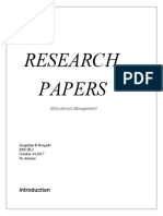 Research Papers: (Educational Management)