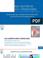 Curso: Gestión de Logística Y Operaciones.: Docente: Mg. Ing. Luis Alberto Erick Chávez Díaz