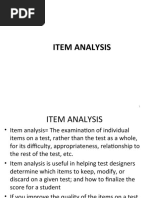 Item Analysis