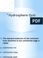 Hydrosphere Quiz