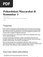 Psikoedukasi Masyarakat Di Komunitas I: Aditya Putra K Fakultas Psikologi Universitas Mercu Buana Yogyakarta 2019