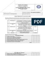 Work Immersion Evaluation Form