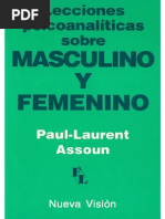 Assoun Paul Laurent - Lecciones Psicoanaliticas Sobre Masculino Y Femenino PDF