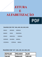 Leitura e Alfabetização: Palavras Com NH, CH e LH