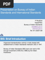 Presentation On Bureau of Indian Standards and International Standards