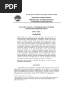 T F R E: T S G: Planning Models of Sustainable Tourism Development Destination Jovica Mojić Vukašin Šušić