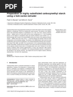 Preparation of Highly Substituted Carboxymethyl Starch Using A Twin-Screw Extruder