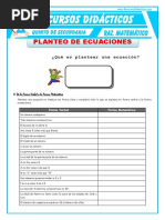 Problemas de Planteo de Ecuaciones 1 para Quinto de Secundaria