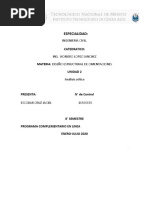 Análisis Crítico Unidad 2 Diseño Estructural de Cimentaciones