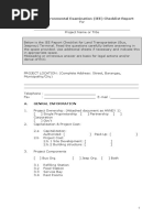 Initial Environmental Examination (IEE) Checklist Report