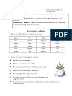 Guñia Sustantivos y Adjetivos