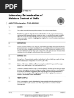 AASHTO T 265-93 (2008) Standard Method of Test For Laboratory Determination of Moisture Content of Soils PDF