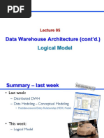 Data Warehouse Architecture (Cont'd.) : Logical Model