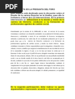 Mision y Vision de La Carrera de Derecho