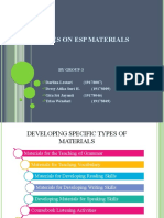 Issues On Esp Materials