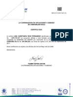 Certificado Comfamiliar