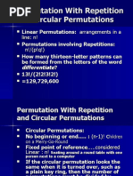 Permutation With Repetition and Circular Permutations