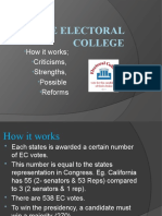 The Electoral College: How It Works Criticisms, Strengths, Possible Reforms