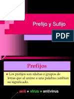 Sufijos y Prefijos