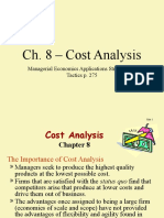 Ch. 8 - Cost Analysis: Managerial Economics Applications Strategy and Tactics P. 275