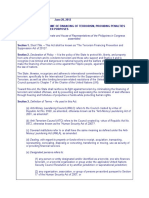 The Terrorism Financing Prevention and Suppression Act of 2012 R.A. No. 4200