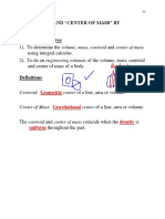 "Centroid" and "Center of Mass" by Integration Learning Objectives