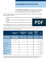 Customer Segmentation Factors